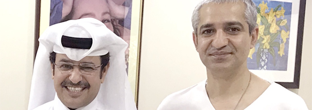 Picture of Dr. giroti and Mohammed khater Al - Khater Ambassador of State Qatar