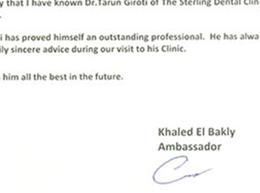 Doctor's letter addressed to a patient.