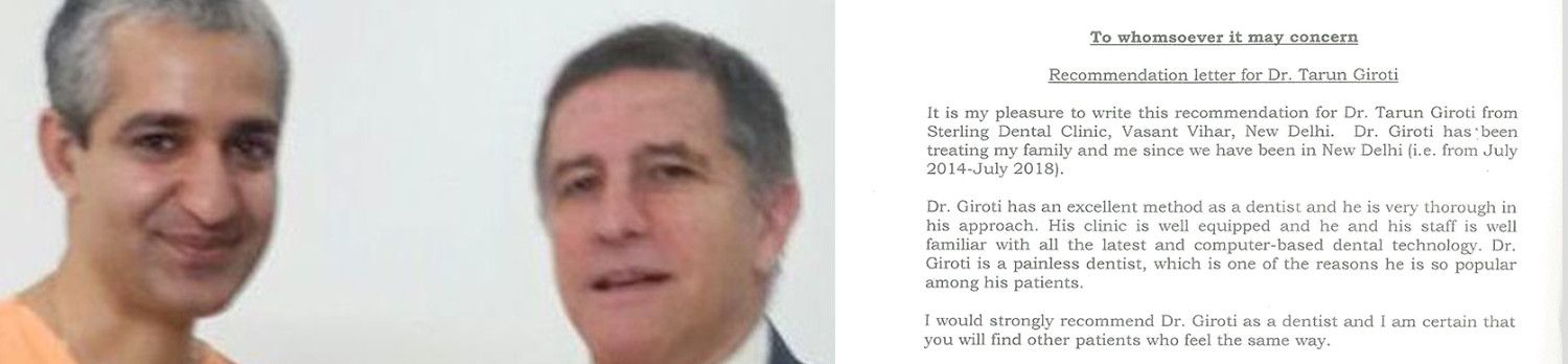 Picture of Dr. giroti and H.E. Mr. Daniel Carmon