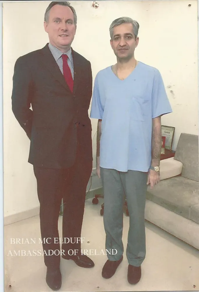Dr. Tarun Kumar Giroti with H.E. Mr. Brian McElduff, Ambassador of Ireland