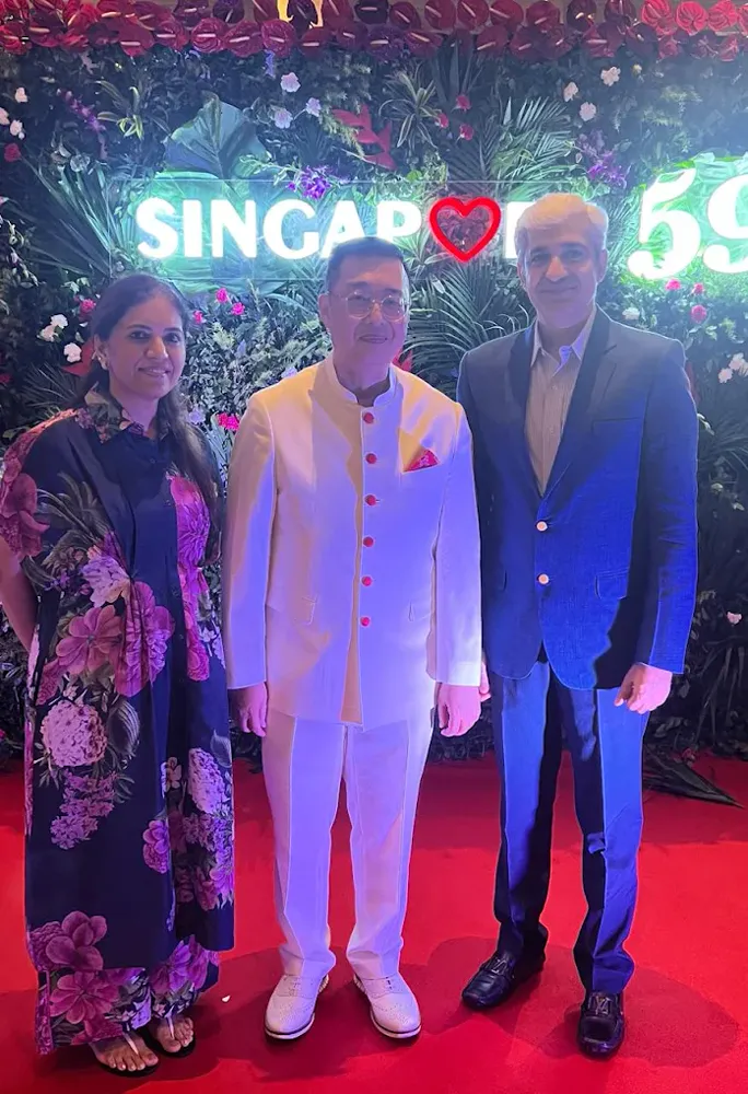 Dr. Tarun Kumar Giroti with H.E. Mr. Simon Wong Wie Kuen, High Commissioner of Singapore